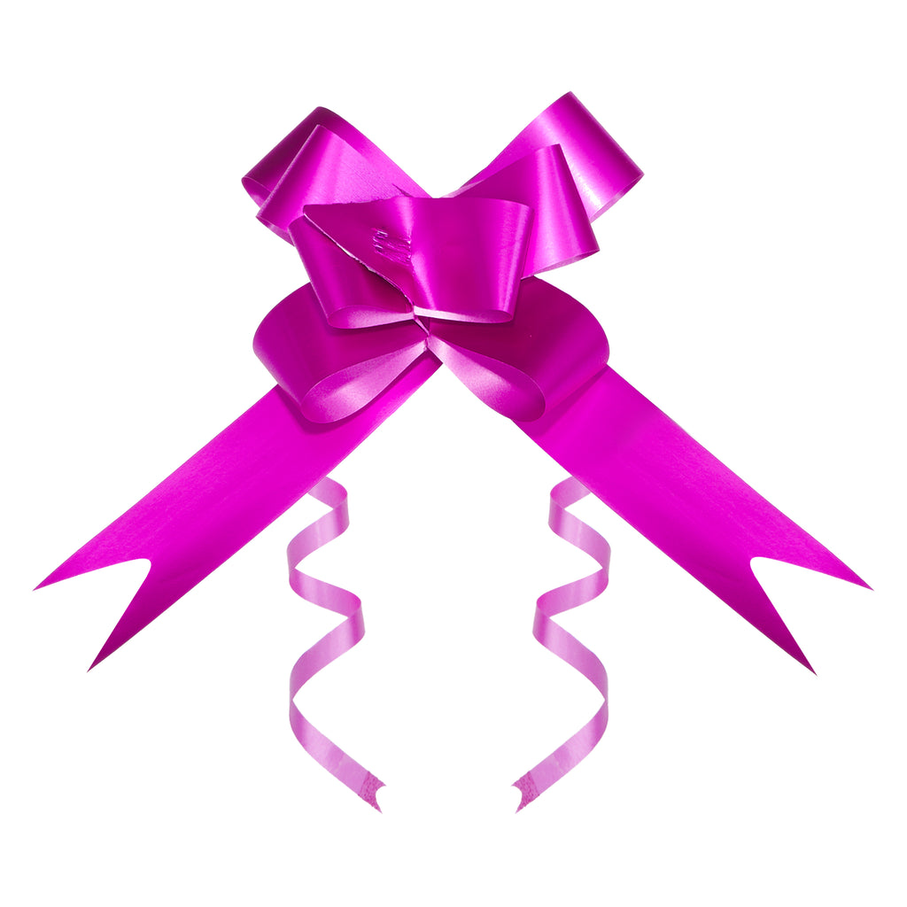 SILKY METAL FUCHSIA BUTTERFLY PULL BOW