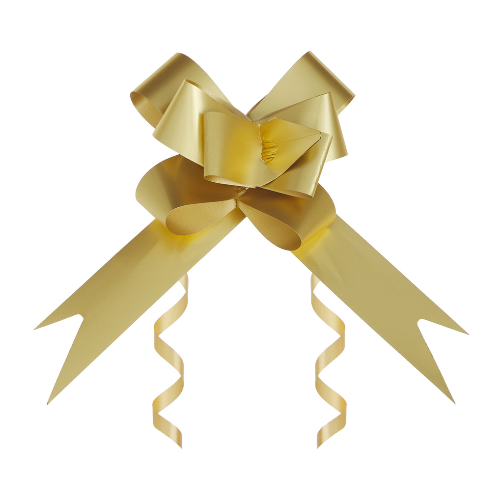 SILKY METAL GOLD BUTTERFLY PULL BOW