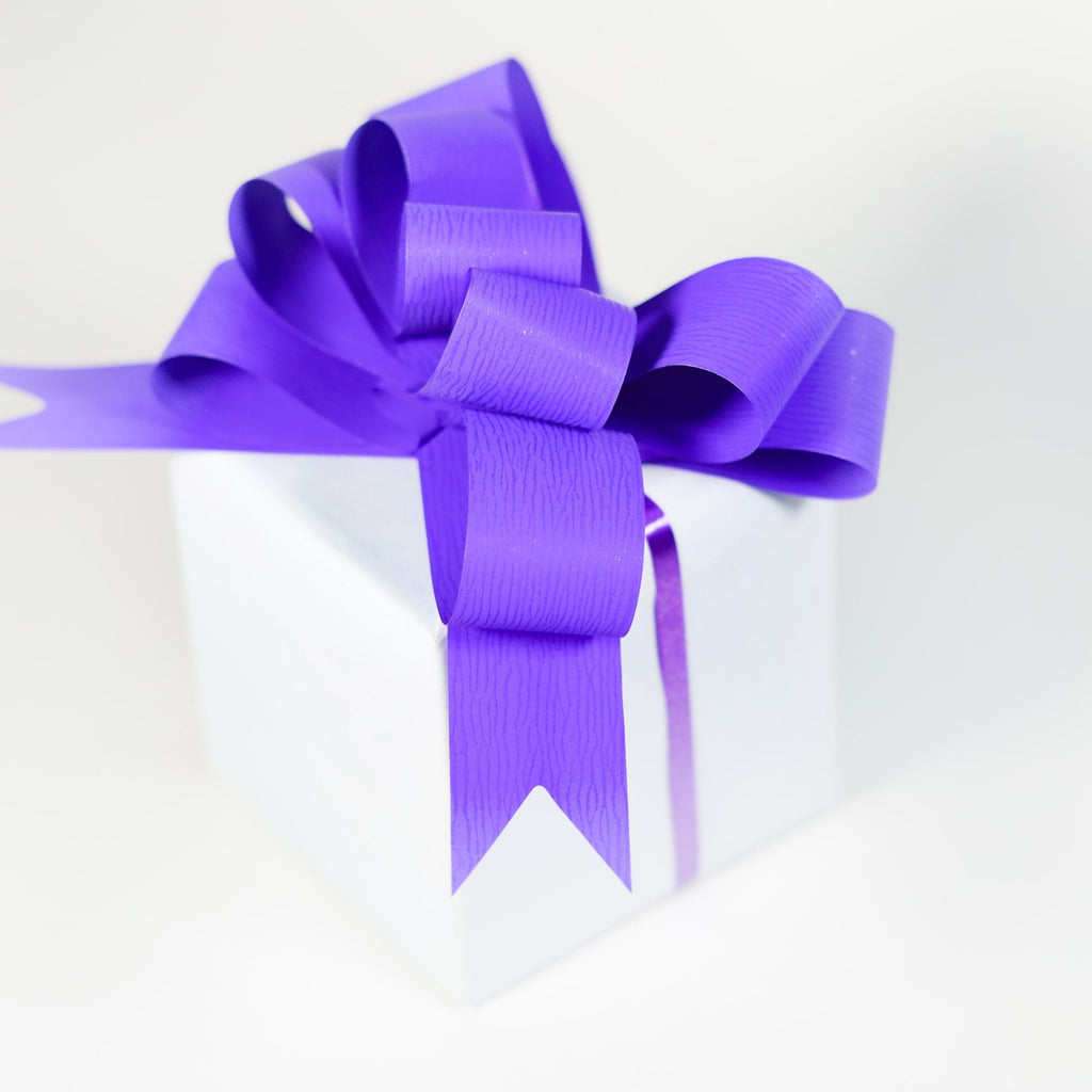 SYNTHETIC PAPER PURPLE BUTTERFLY PULL BOW