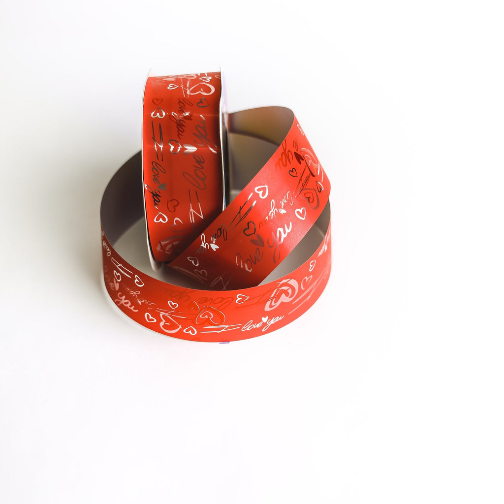 CHEERFUL METALLIC RED RIBBON