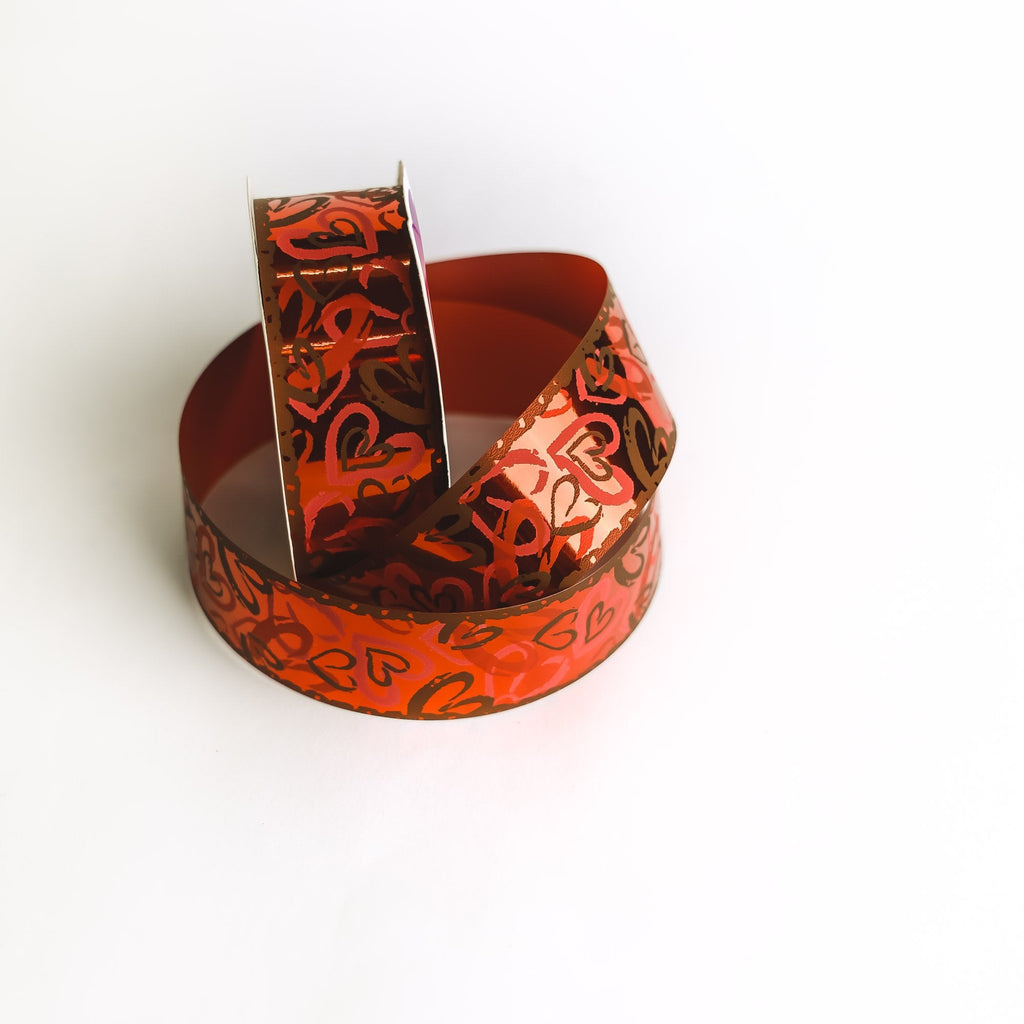 LOVE METALLIC RED RIBBON