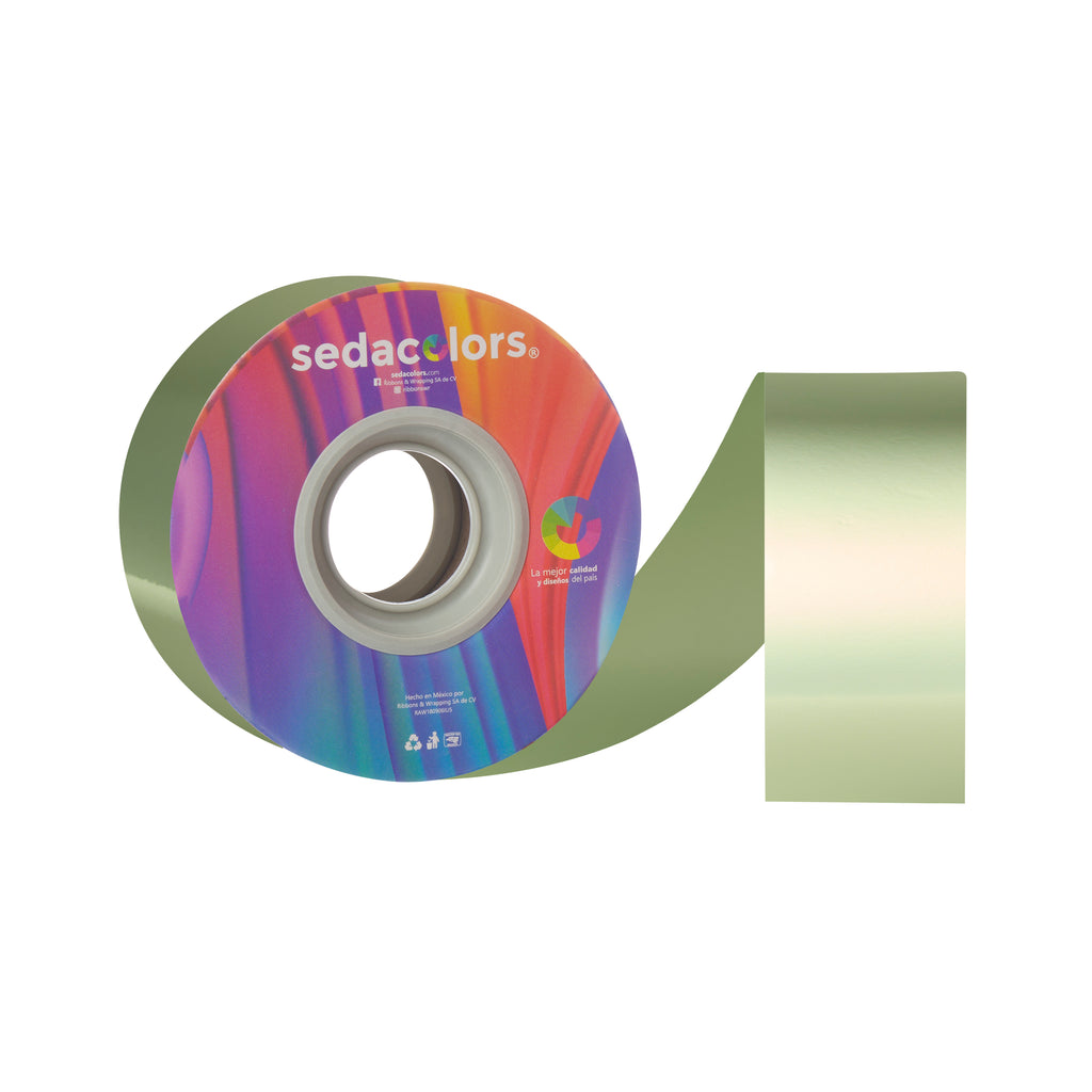 METALLIC APPLE GREEN RIBBON