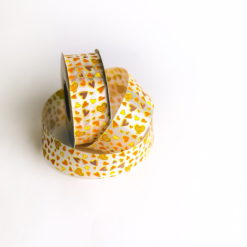 ORANGE PINK SILVER RIBBON