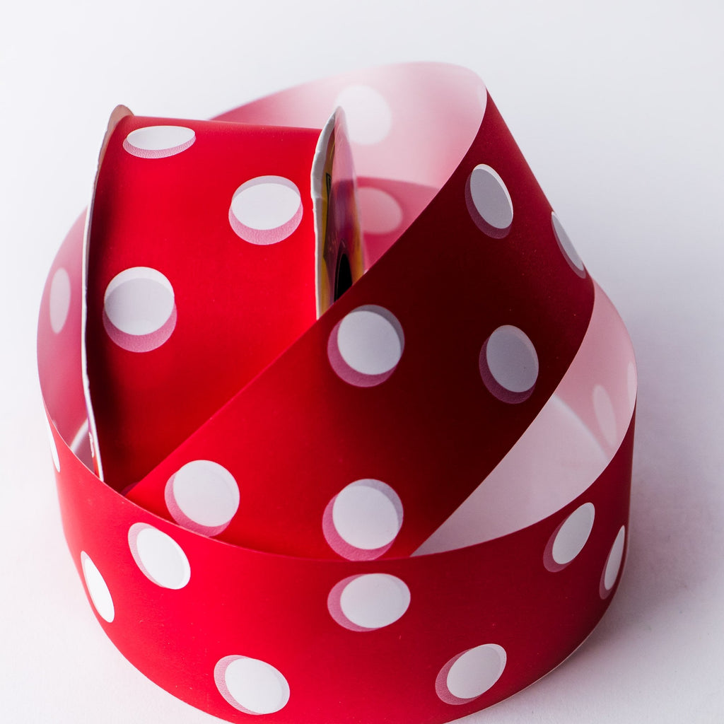 RED CIRCLES RIBBON