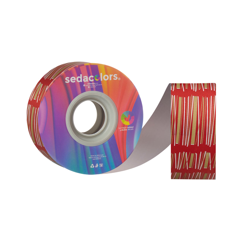 RED METALLIC STICK RIBBON