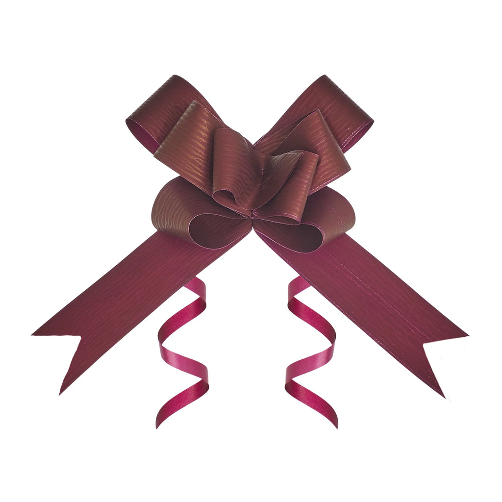 SYNTHETIC PAPER BURGUNDY BUTTERFLY PULL BOW