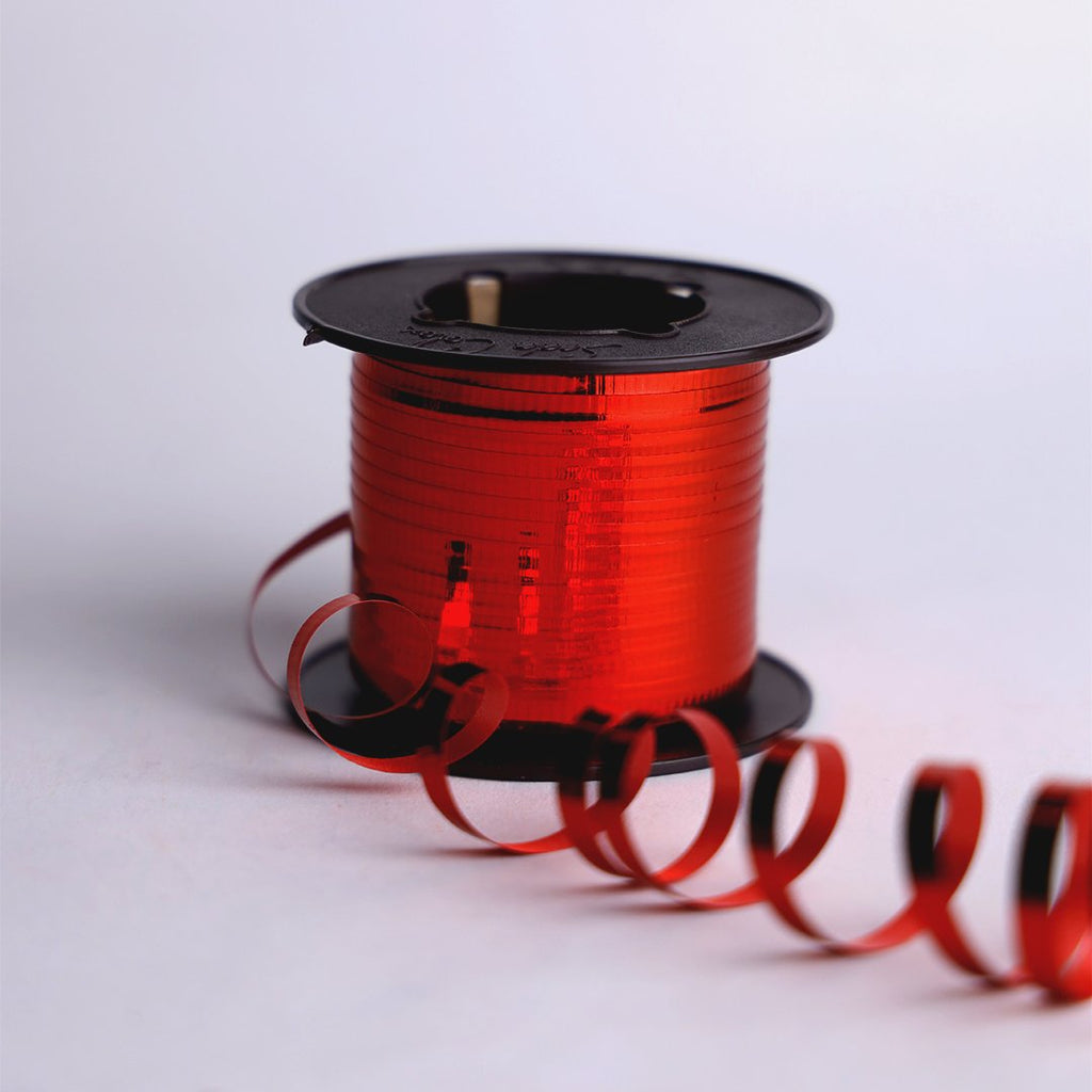 RED METALLIC CURLING