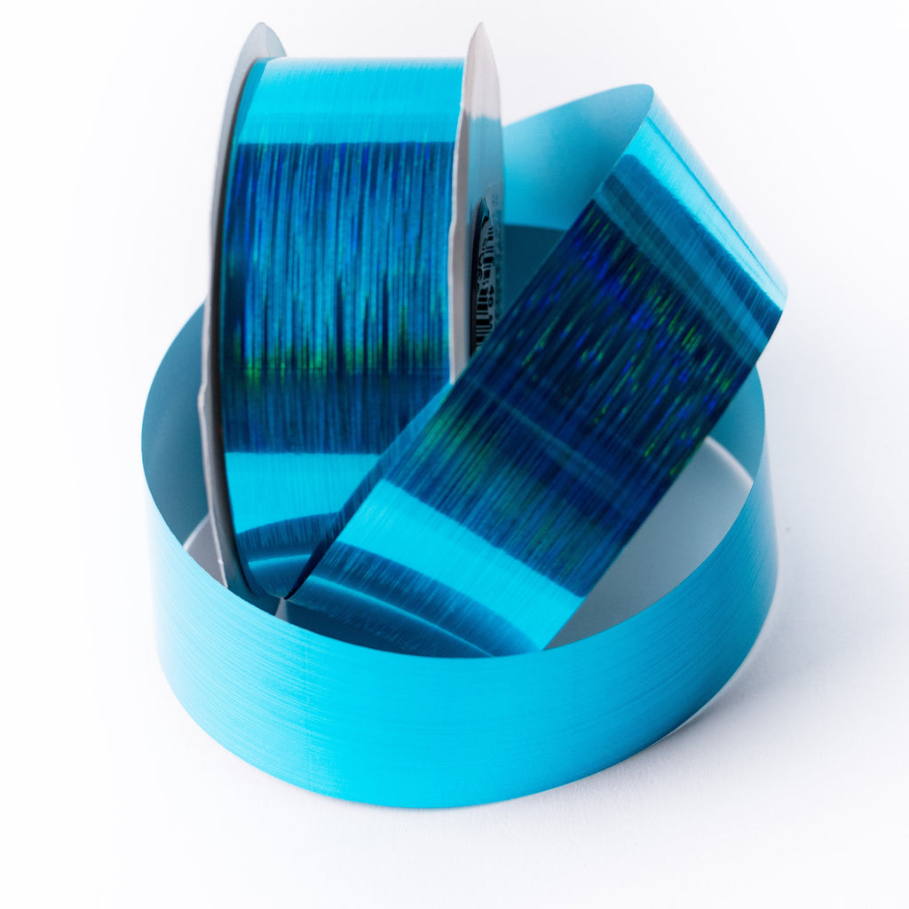 TURQUOISE HOLOGRAM RAIN RIBBON