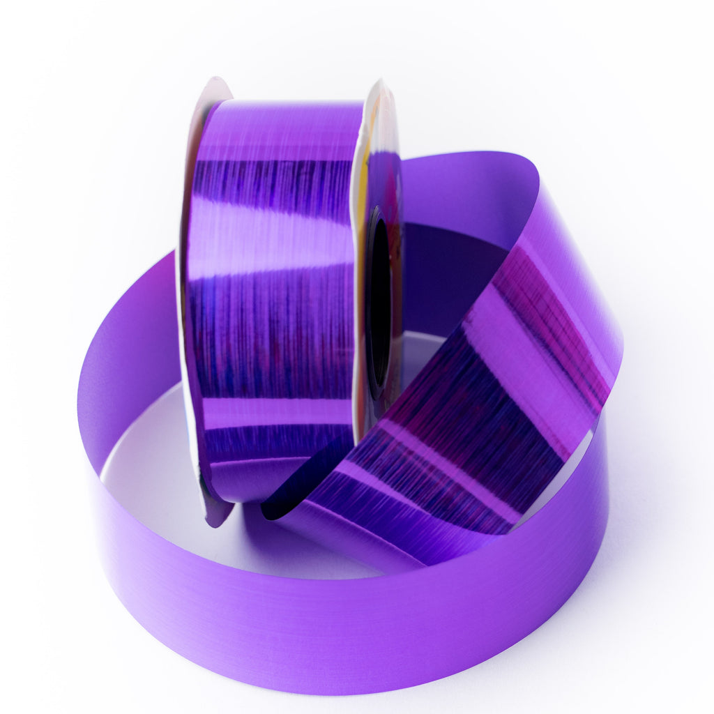 PURPLE HOLOGRAM RAIN RIBBON