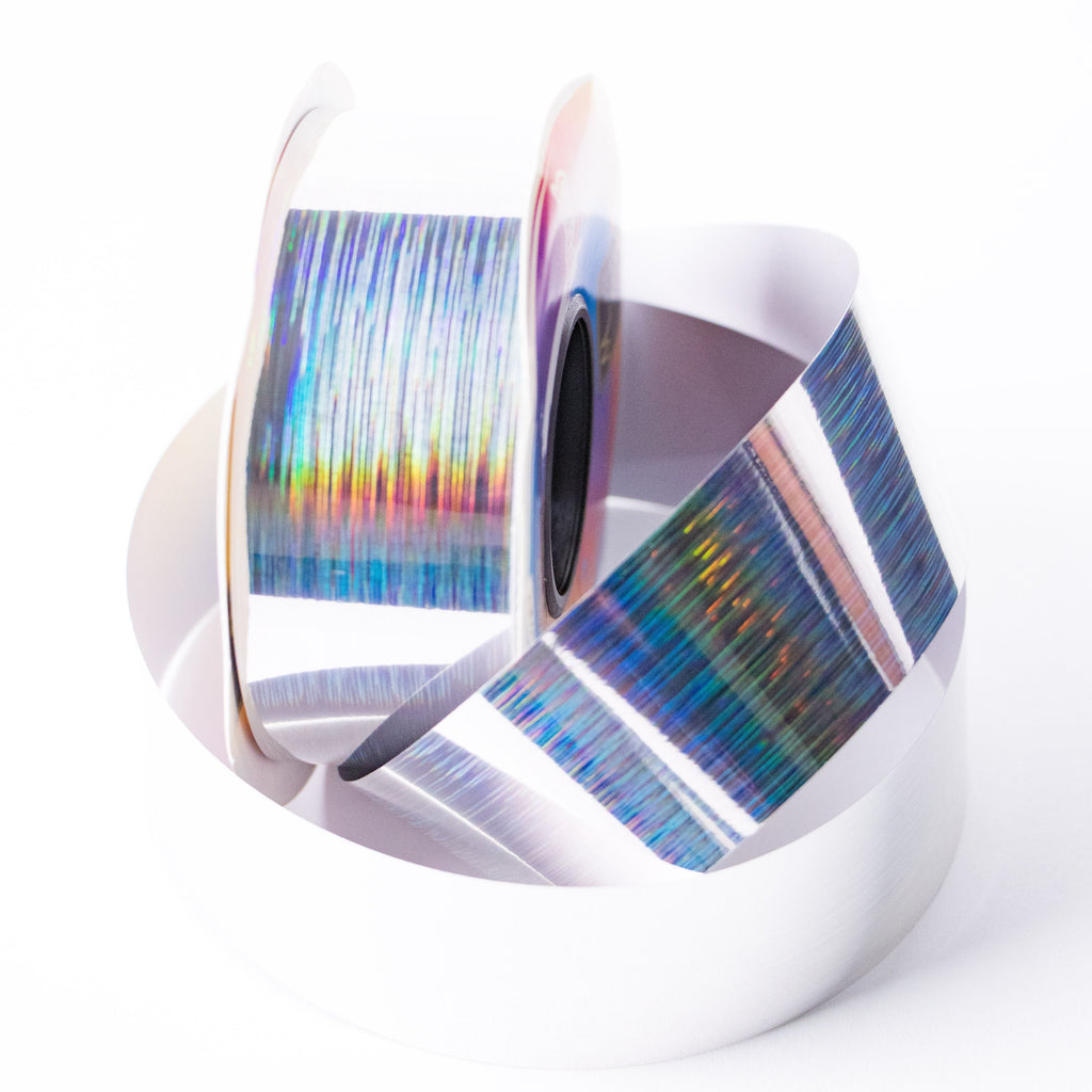 SILVER HOLOGRAM RAIN RIBBON