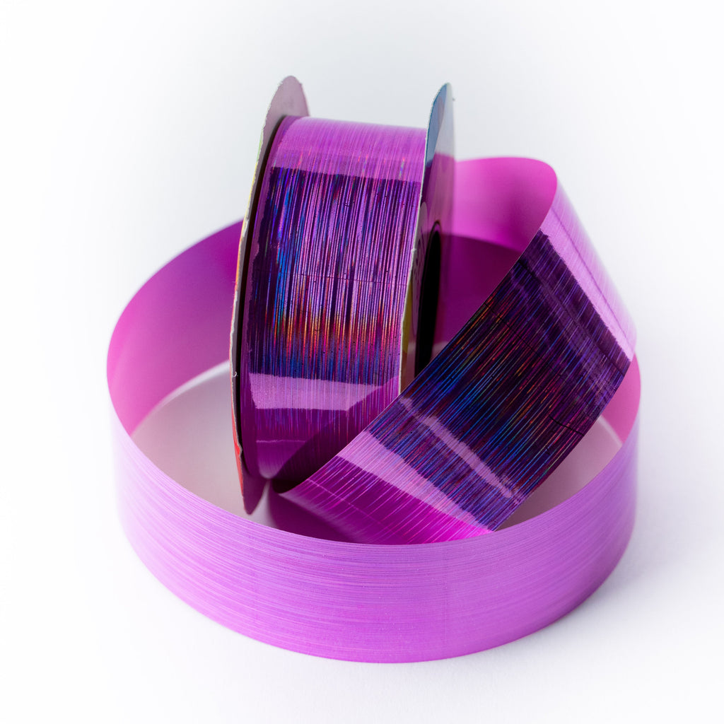 LIGHT PINK HOLOGRAM RAIN RIBBON