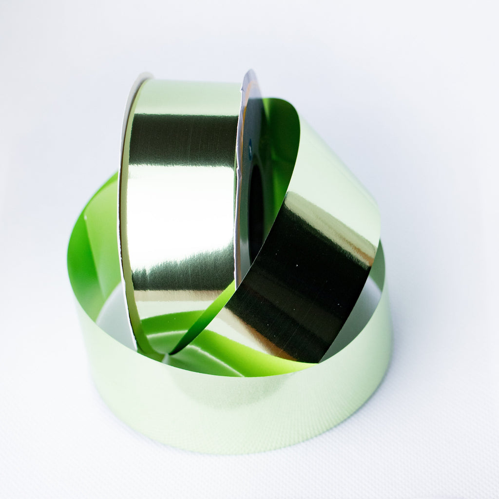 METALLIC APPLE GREEN RIBBON