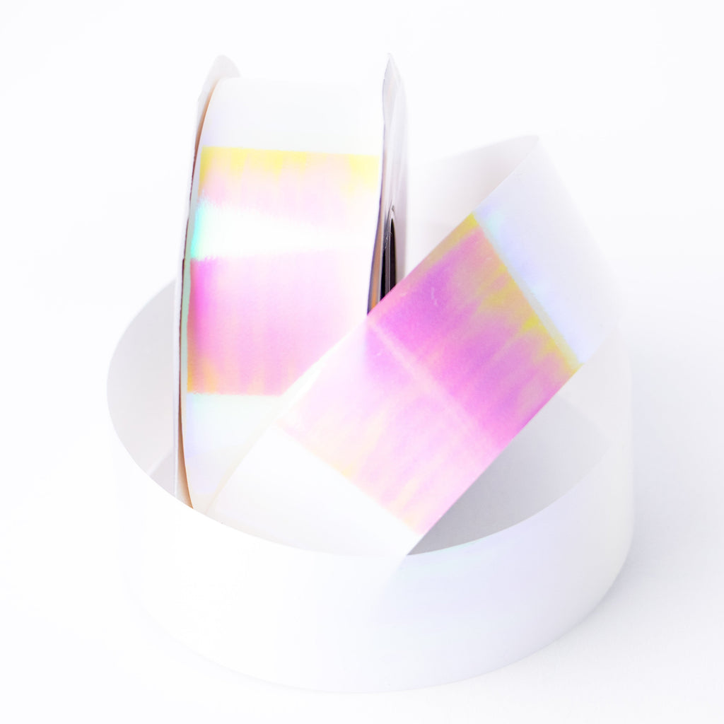 WHITE PEARLESCENT RIBBON