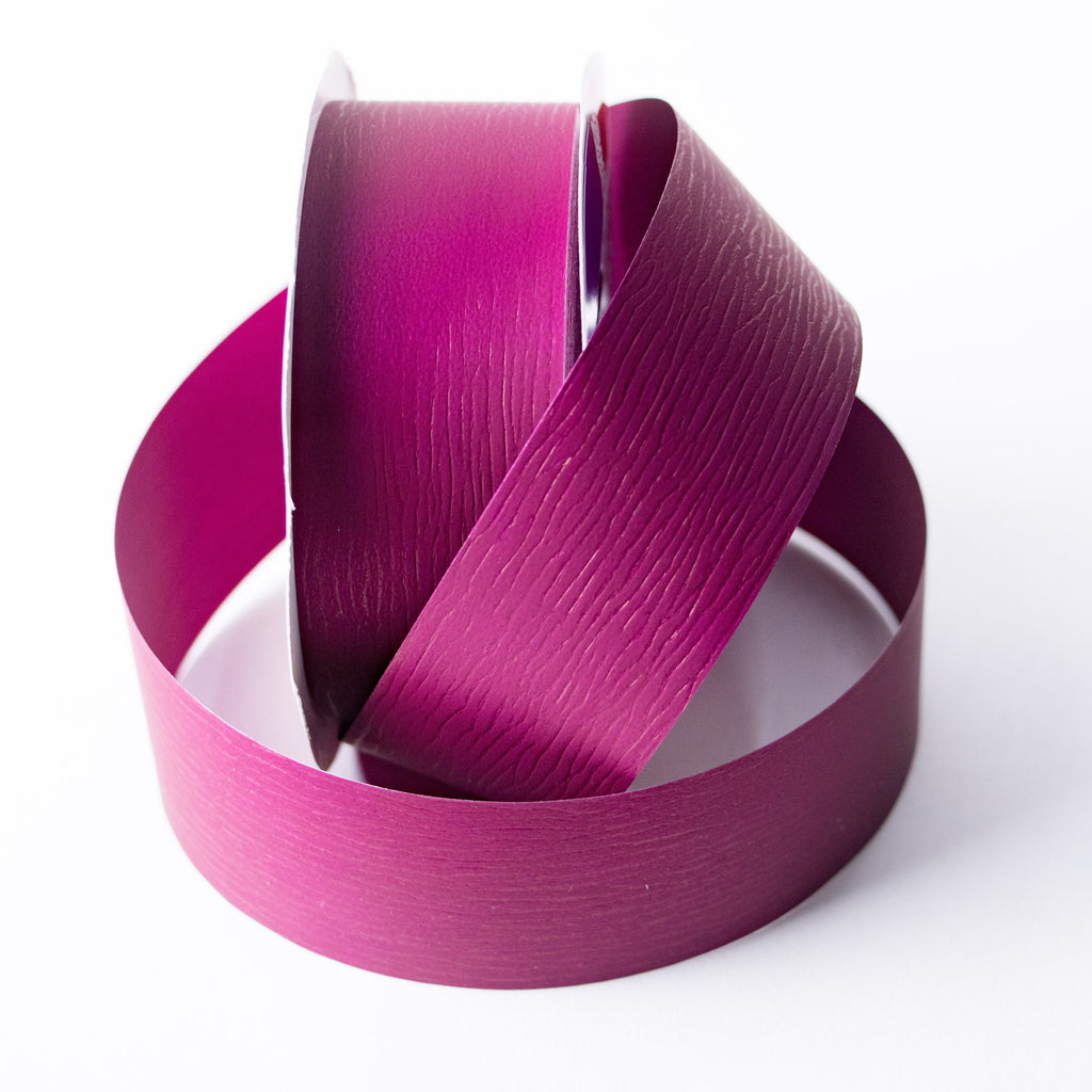 SYNTHETIC PAPER BURGUNDY RIBBON