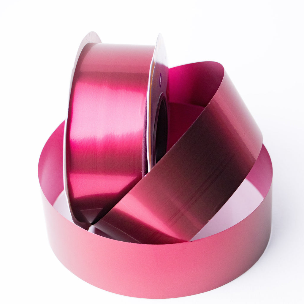 SILKY METAL BURGUNDY RIBBON