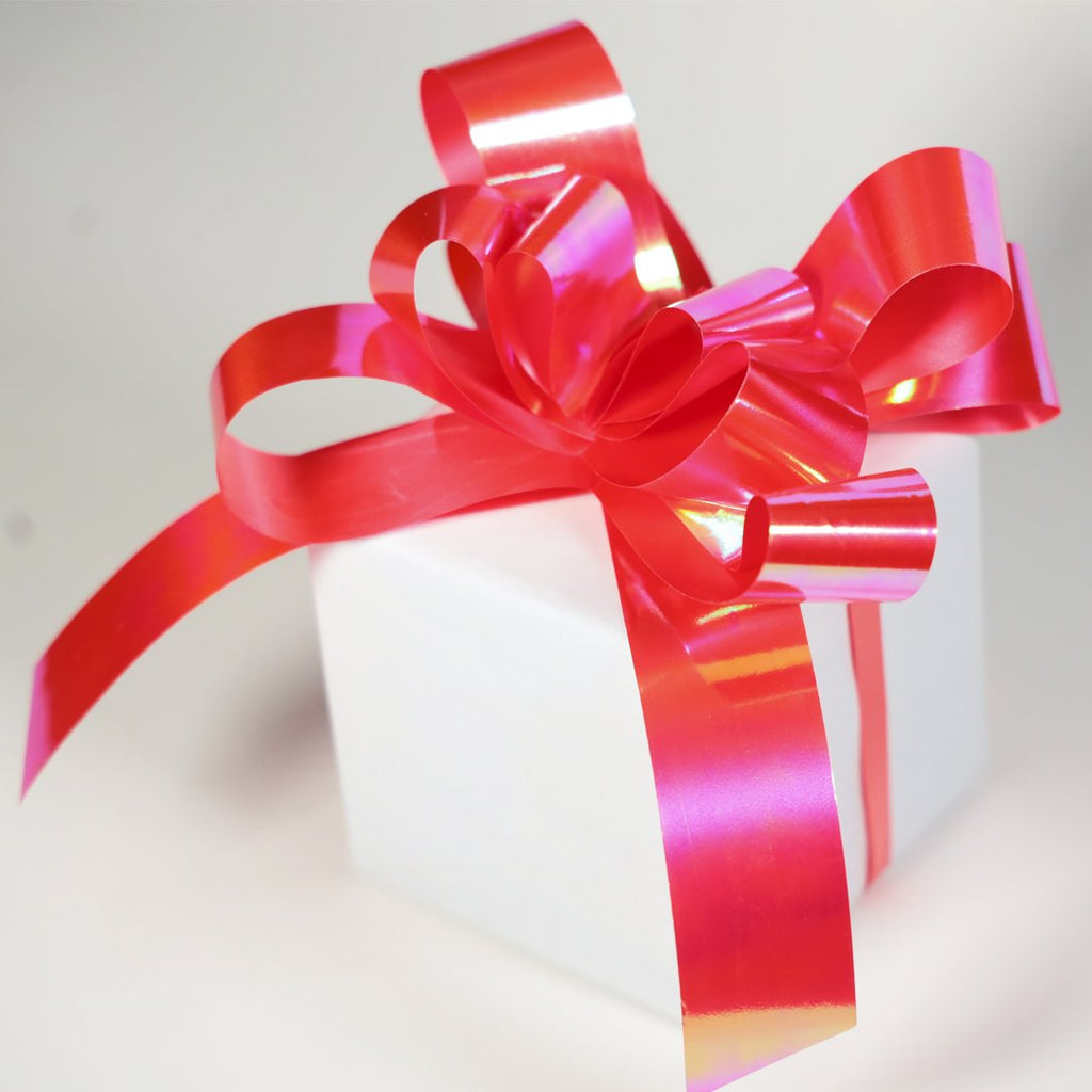 RED "PEARLESCENT" BUTTERFLY PULL BOW